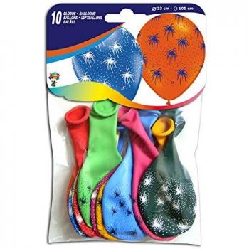 Disfrazzes - Bolsa 10 globos 29 cm ø impresión f.artificiales
