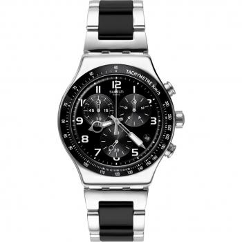 Reloj Swatch Speed Up Again YVS441GC - Diseño de pulsera con correa de acero inoxidable en color negro