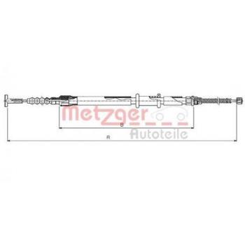 Cable de freno de estacionamiento METZGER 631.10