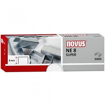 Novus NE 8 Super Grapas para Grapadoras Eléctricas Caja de 5000 Unidades (042-0002)