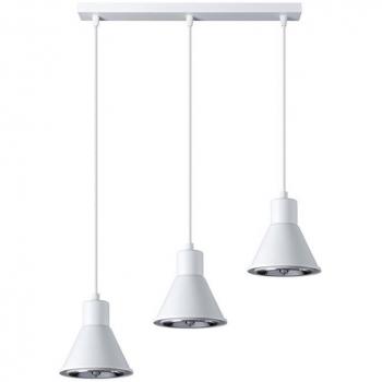Lámpara Colgante Taleja 3 Luces ES111 Acero Blanco 120cm LEDBOX