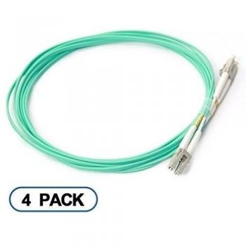 10Gtek [4 Pack] OM3 LC a LC Cable de Fibra Óptica 3m- 50/125 Multimodo Dúplex Fiber Patch Cable LSZH para SFP, 10G SFP+, Convertidor de Medios, 4pcs