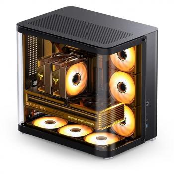 Jonsbo TK-2 2.0 Midi-Tower, Caja ATX de Vidrio Templado Negro