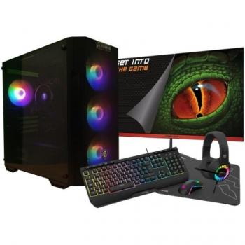 Ordenador Gaming Zone Evil AMD Ryzen 5 4650G/32GB/2TB NVMe + Monitor 24 Full HD + Combo Teclado, Ratón y Auriculares