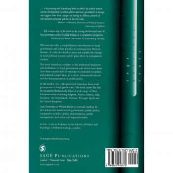 Local Governance in Western Europe: SAGE Politics Texts Series