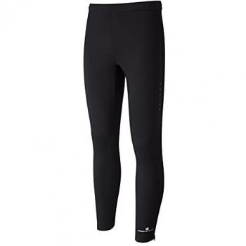 Mallas largas Ronhill Men's Core Tight Leggings, Negro/Blanco Brillante, L para Hombre