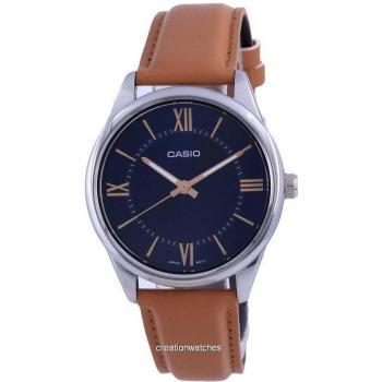 Casio Men's Blue Dial Stainless Steel Analog Quartz Watch MTP-V005L-2B5