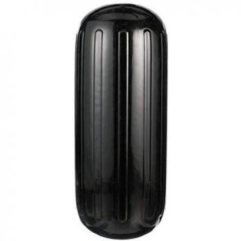 Seachoice 50-79161 centre hole Defensa listada, color negro, 25 cm x 63 cm
