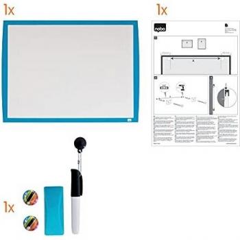Nobo Pequeña Pizarra Magnética con Elegante Marco para la Pared de tu Casa u Oficina, Incluye Accesorios