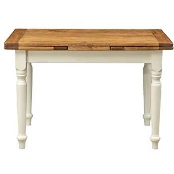 Mesa Extensible de Madera Maciza 120x80 cm Hecha a Mano Made in Italy