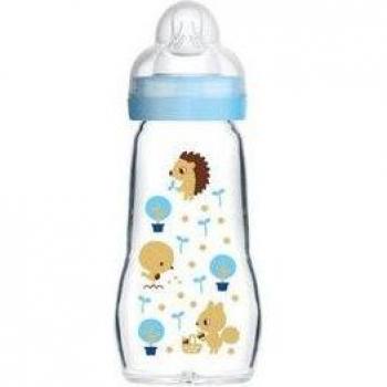 Biberón MAM Azul 260ml - Diseñado para una Alimentación Cómoda y Segura