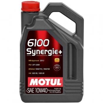 Aceite de motor MOTUL 6100 SYNERGIE+ 10W40, parte sintética, 5 litros