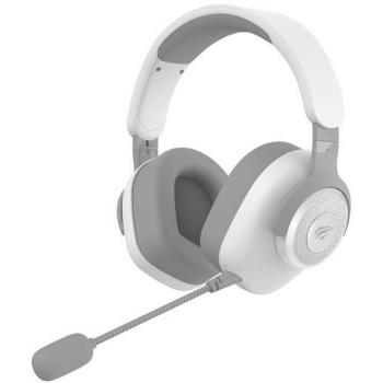 Auriculares Inalámbricos y Alámbricos Havit H2230BG Bluetooth, Diadema Gaming 10m de Alcance, Batería 600mAh, Blanco/Grey