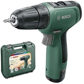 Bosch Taladro/atornillador a batería EasyDrill 1200, sistema de 12 V, en maletín de transporte, 1