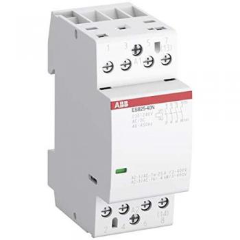 Contactor ABB ESB25-13N-06, 4 polos, 1NO + 3NC, 25 A, bobina 230-240 V, potencia de 17.3 kW