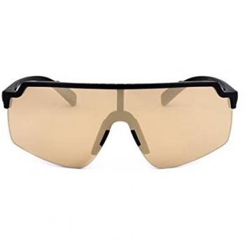 adidas SP0018 Sunglasses - Size: ONESIZE, Color: Shiny Black with Contrast Mirror Gold, Type: Unisex