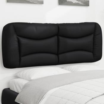 Cabecero acolchado de cuero sintético negro de 120 cm Vidaxl