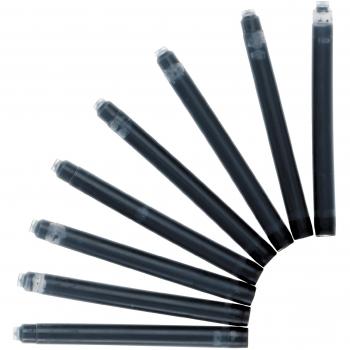 Waterman cartuchos de tinta para plumas estilográficas | largos | negro intenso | paquete de 8