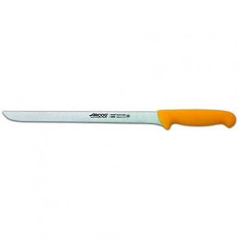 Arcos Serie 2900, Cuchillo Jamonero Flexible, Hoja de Acero Inoxidable Nitrum de 280 mm, Mango inyectado en Polipropileno Color Amarillo