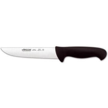 Arcos Serie 2900, Cuchillo Carnicero, Hoja de Acero Inoxidable Nitrum de 180 mm, Mango inyectado en Polipropileno Color Negro