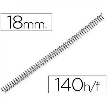 Q-Connect - Espiral Metálico 56 4:1 18Mm 1.2Mm Caja De 100 Unidades