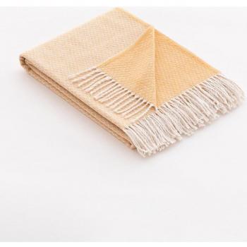 Manta plaid Bili ocre 130x170 cm
