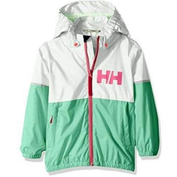Helly-Hansen - Chaqueta impermeable con capucha para niños K Block It, Unisex niños, 40356, blanco, 32