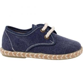 Claro, aquí tienes una opción de nombre más largo pero que sigue siendo descriptivo y atractivo:Blucher Infantil de Lona con Suela de Yute Bicolor para Niños