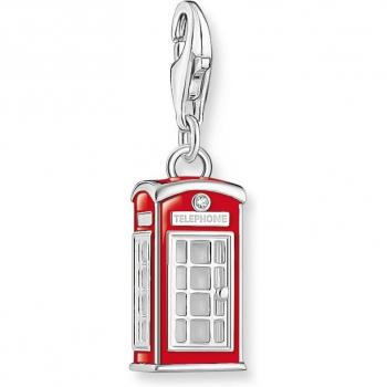 Thomas Sabo Charm Club Sterling Silver Enamel London Telephone Box Charm 2120-041-10 Female