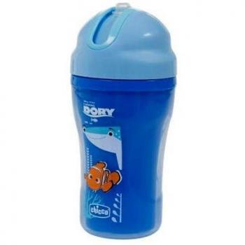 Vaso Antiderrame Paseo Chicco Dory Azul +18M 266ml - Perfecto para Salidas con tu Bebé