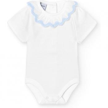 Pack de 2 bodys de bebé cuello volante bolillo BABIDÚ