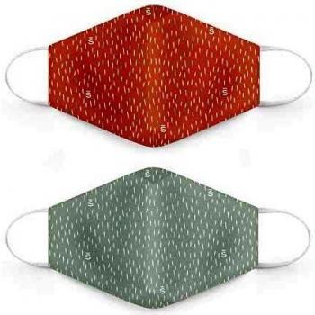 SUAVINEX Mascarillas Adultos +10 Años Higiénicas Reutilizables Certificadas y Homologadas. 3 Capas. 25 Ciclos de Lavado. Fabricadas en España, 2 Unidades, Verde y Rosa 30 g