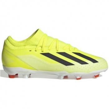 Botas de fútbol adidas X Crazyfast League FG para niños, suela firme, color amarillo solar