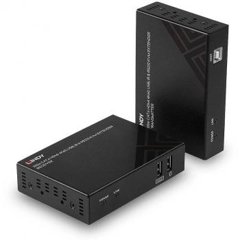 Lindy 100m Cat.6 HDMI 4K60 USB RS232 KVM Extender Transmitter & Receiver