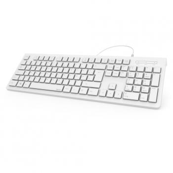 Hama KC-200 Teclado USB QWERTY Portugués Blanco
