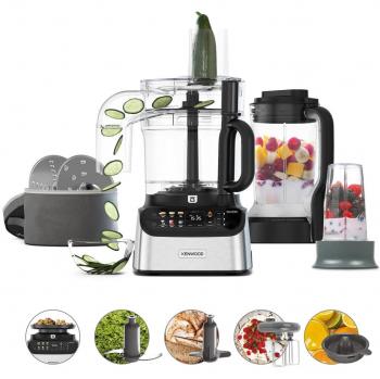 Robot de Cocina Kenwood MultiPro OneTouch FDM73.850SS, 1000W, 3L, con 13 Accesorios y Balancia Integrada
