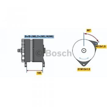 Alternador BOSCH 0 986 046 550 de alto rendimiento