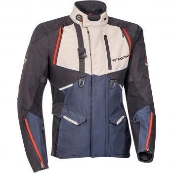 Ixon Eddas Chaqueta textil de motocicleta en color Beige-Azul-Negro, talla XL