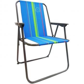 Sillón de Camping Plegable Piccolo - Ligero, Compacto y Cómodo - Color Negro