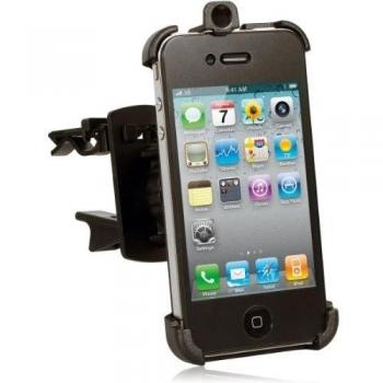 Herbert Richter - Kit soporte a medida para iPhone 4 / 4S + adaptador a rejilla con rotula giratoria 360º Vent Mount 4