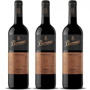 Beronia Viñas Viejas - Vino Tinto D.O.Ca. Rioja - 3 botellas de 750 ml (Total: 2250 ml) - Añada 2019