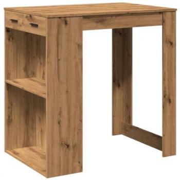 Mesa alta bar madera ingeniería roble artisian 102x70x103,5 cm