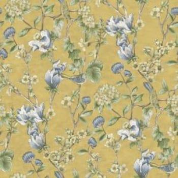 Holden Decor Floral Bird Trail Ochre Yellow Botanical Wallpaper - 10.05m x 53cm