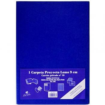 Mariola 22091 - Caja proyectos armada cartón con gomas L90 mm, color azul