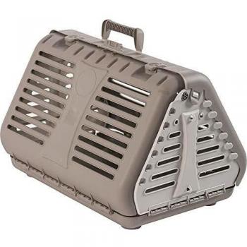 Rotho MyPet Toby Caja de transporte plegable para gatos, perros pequeños y animales pequeños, Plástico