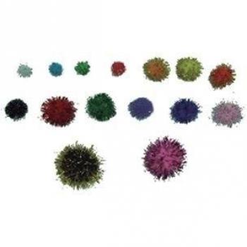 Fixo Kids 68012900. Pack de 100 Pompones Brillantes Pequeños de Distintos Tamaños y Colores, Perfectos para Manualidades Escolares