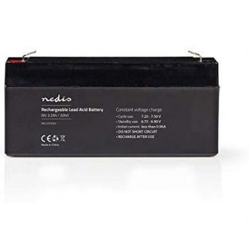 Nedis Bateria Recargable de Plomo-A cido de 6 V 3200 mAh