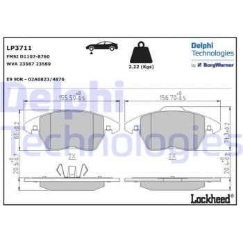Pastillas de freno DELPHI LP3711