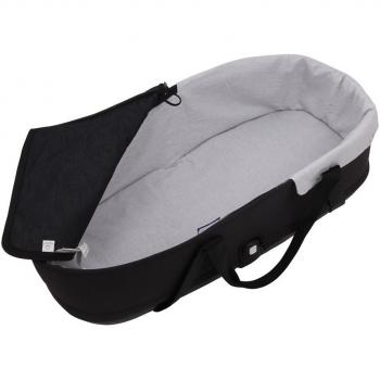 Tititnins® - Funda Capazo Velcro para Bugaboo Bee 6 - Bee 5 - Bee 3 GRIS MELANGE - Acolchado Transpirable-