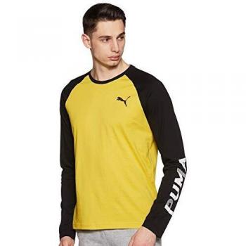 PUMA Camiseta Modern Sports LS Amarillo Negro